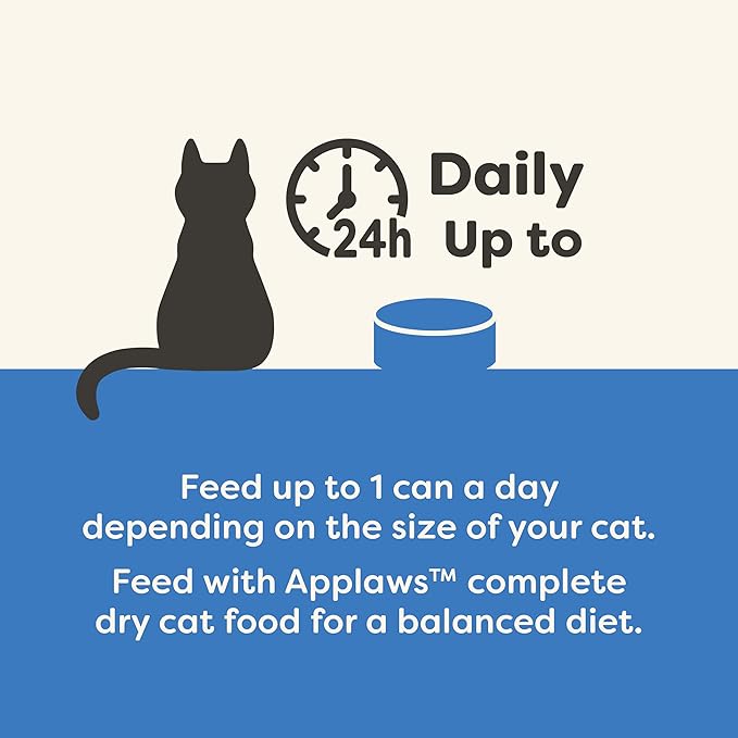 Applaws Natural Wet Cat Food, 24 Count, Limited Ingredient Canned Wet Cat Food, Tuna Fillet with Shrimp in Broth, 5.5oz Cans