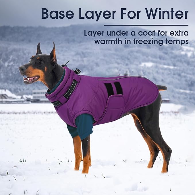 IECOii 2 Pack XXXL Dog Fleece Sweater for Extra Large Dogs, Warm Dog Turtleneck with Stretch for Doberman Sweater, Fall Winter Pullover Dogs Sweatshirt with Sleeve, Outdoor Sweaters for Walking, 3XL