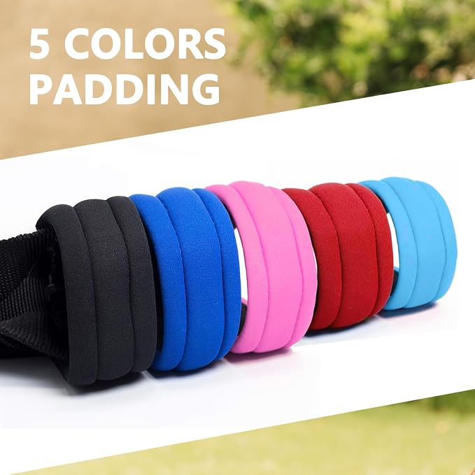 Dog Head Collar with Soft Fabric, Dog Head Harness to Stop Pulling with Adjustable Loop(M,Lake Blue)