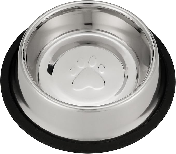 Neater Pet Brands - Stainless Steel No-Skid & Non-Tip Pet Bowl for Cat or Dog Food or Water (16 oz, Stainless Steel)