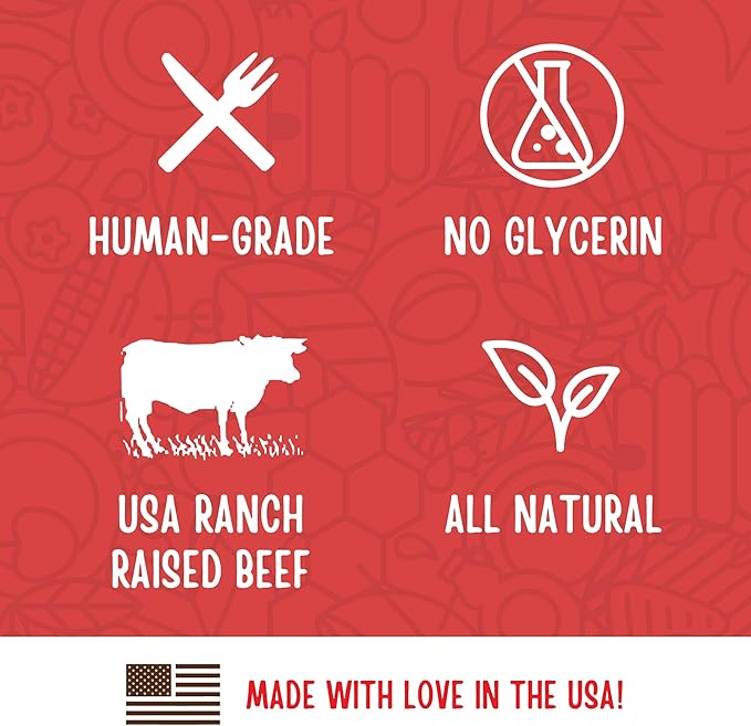 Full Moon Beef Jerky Healthy All Natural Dog Treats Human Grade Made in USA Grain Free 11 oz