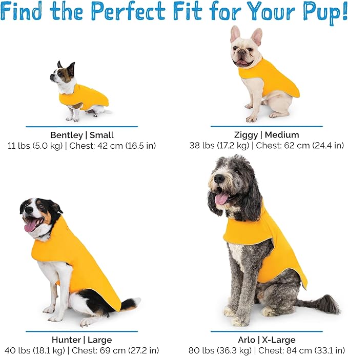 JAN & JUL Dog Rain Jacket (Yellow, Size: M)