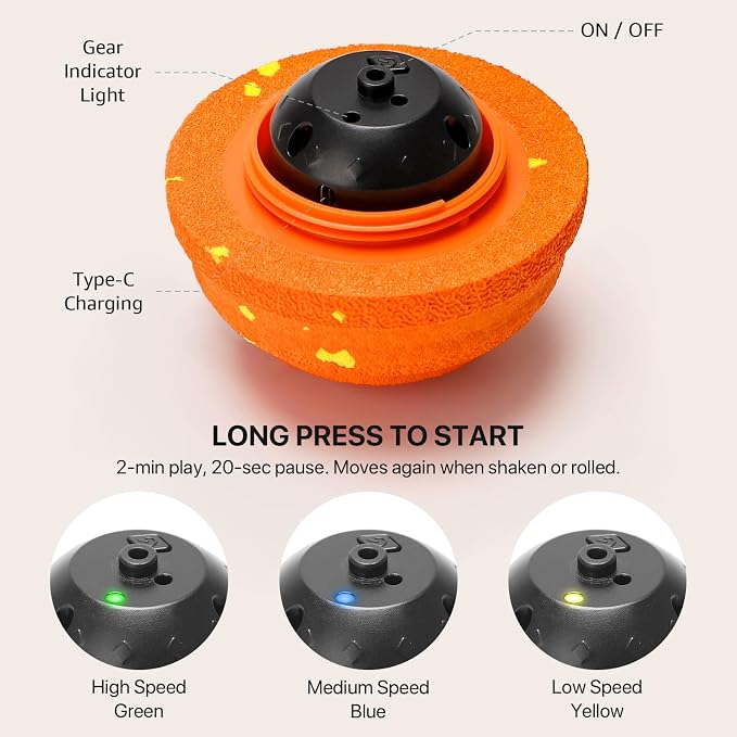 Interactive Dog Toys Automatic Bouncing Dog Ball for Small & Large Dogs