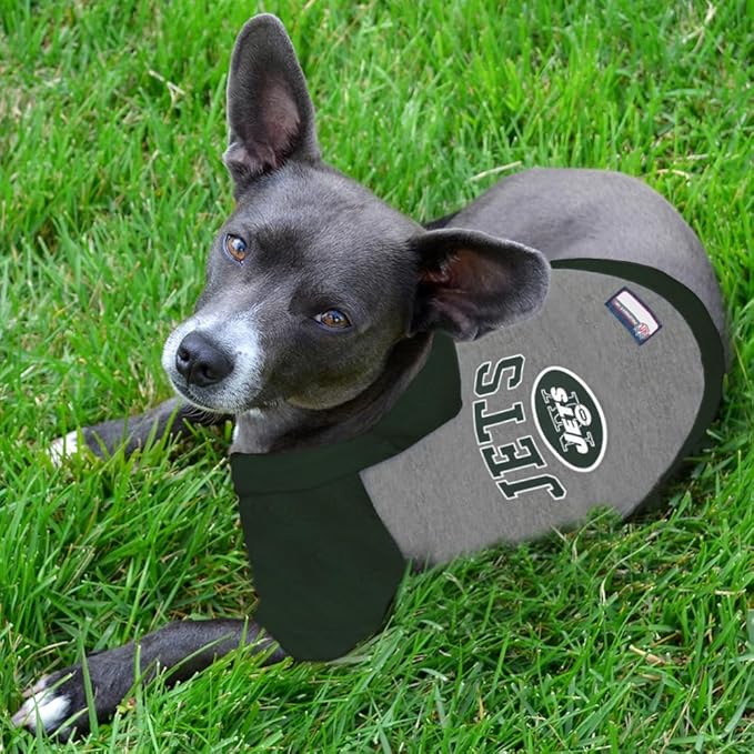 Pets First NFL New York Jets Hoodie for Dogs & Cats. | NFL Football Licensed Dog Hoody Tee Shirt, Medium| Sports Hoody T-Shirt for Pets | Licensed Sporty Dog Shirt