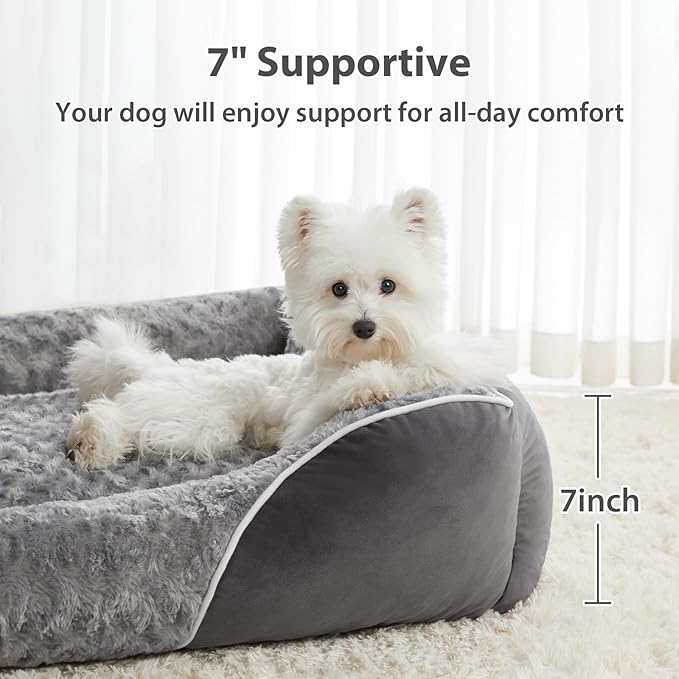 RRPETHOME Dog Beds Medium Sized Dog,Washable Rectangle Dog Bed for Medium Dogs,Orthopedic Pet Sofa Bed, Dog Couch Bed with Anti-Slip Bottom