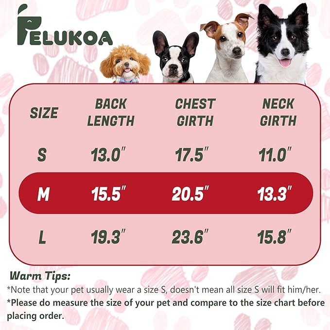 Dog Sweater, Soft Dog Sweaters for Small Medium Dogs Cats Girl Boy, Classic Knitted Turtleneck Outdoor Pet Clothes for Dogs Girl Boy, Christmas Puppy Kitten Sweater with Leash Hole, Red, Medium