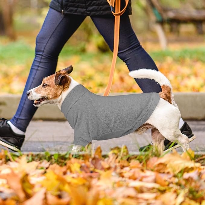 3 Pack Dog Sweater Fleece Turtleneck Soft Warm Sweatshirt Dog Sweaters for Small Dogs Puppy Sweater Boy Girl Pet(Gray+Royal Blue+Navy,XS)