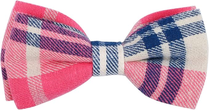 Faleela Soft &Comfy Bowtie Dog Collar,Detachable and Adjustable Bow Tie Collar,for Small Medium Large Pet (Large(Pack of 1), Pink)