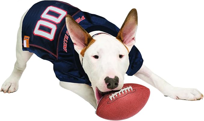 Pets First NCAA College Illinois Fighting Illini Mesh Jersey for DOGS & CATS, Small.Licensed Dog Jersey with your Favorite Football/Basketball College Team