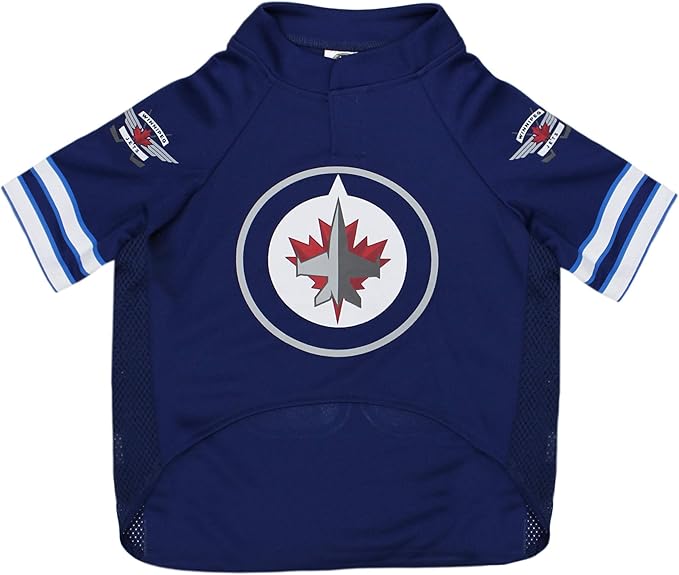 Pets First NHL Winnipeg Jets Jersey for Dogs & Cats, Large. - Let Your Pet be a Real NHL Fan!