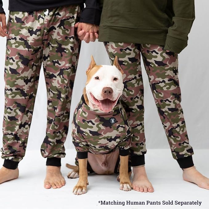 Pittie Clothing Pit Bull Dog Pajamas – Full Coverage Dog Onesie, Soft Pajama Outfit for Medium, Large, XL & XXL Breeds