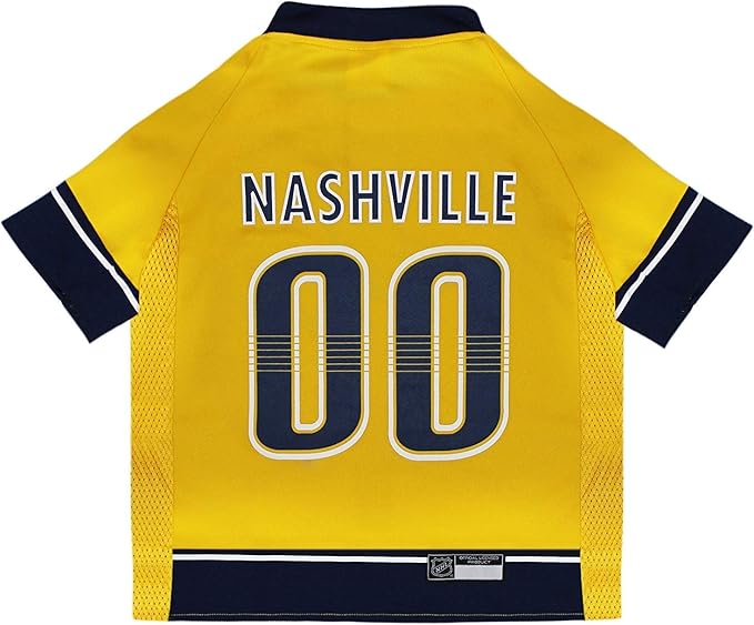 Pets First NHL Nashville Predators Jersey for Dogs & Cats, X-Small. - Let Your Pet Be A Real NHL Fan!