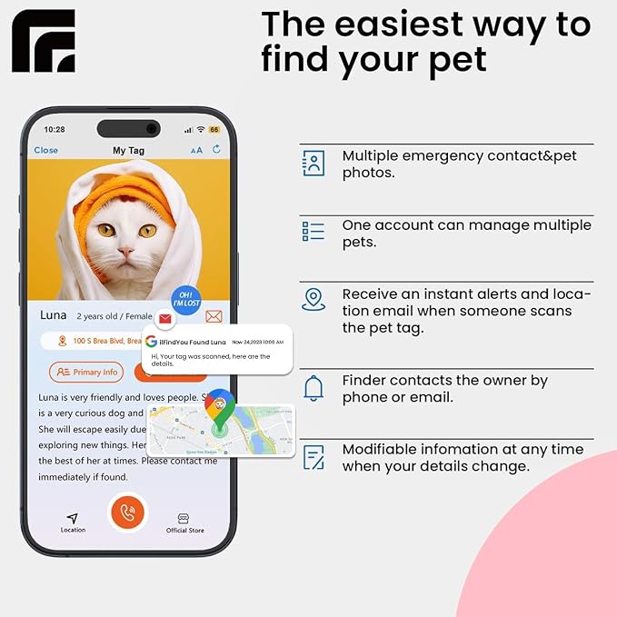Breakaway Cat Collar QR Code, Reflective Bell, Adjustable Kitten, 4-Pack