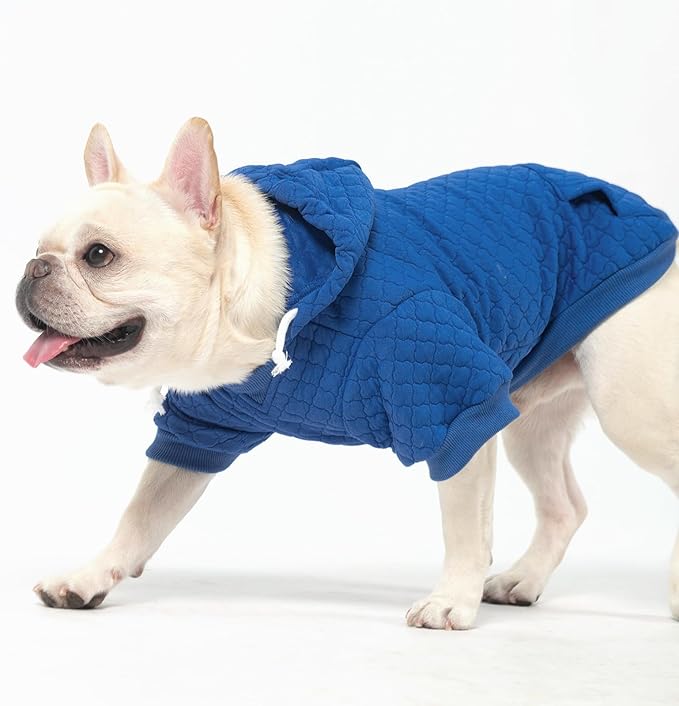 KOOLTAIL Dog Hoodie for Large Dogs, Ultra-Warm & Soft Winter Fall Fleece Large Dog Sweater Hooded Sweatshirt Clothes, Lightweight Pullover Coat for Boy Girl Labrador Great Dane Pitbull, Blue L