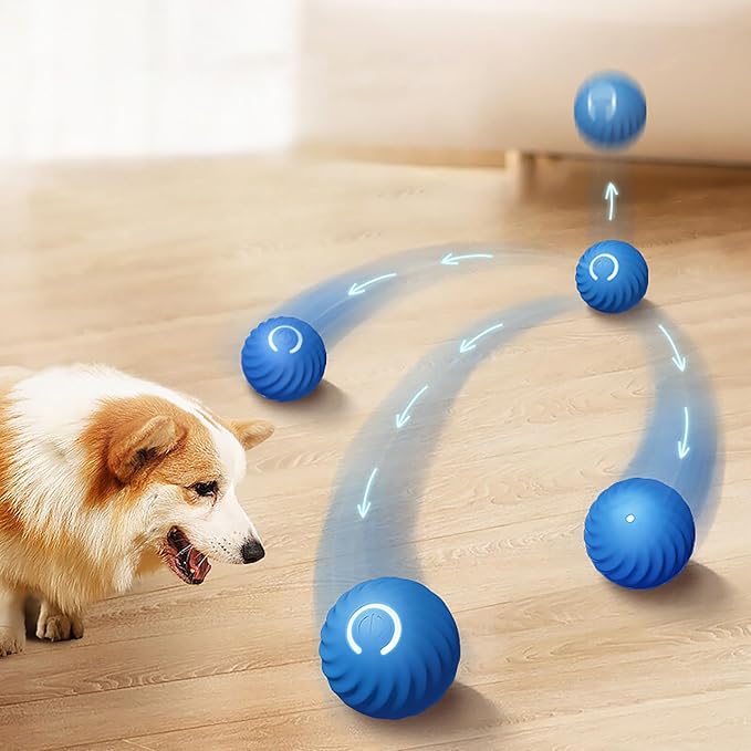 Smart Jumping Ball for Dogs,Automatic Moving Dog Toy,Pet Ball,Orange,All Breed Sizes,Adult Dogs
