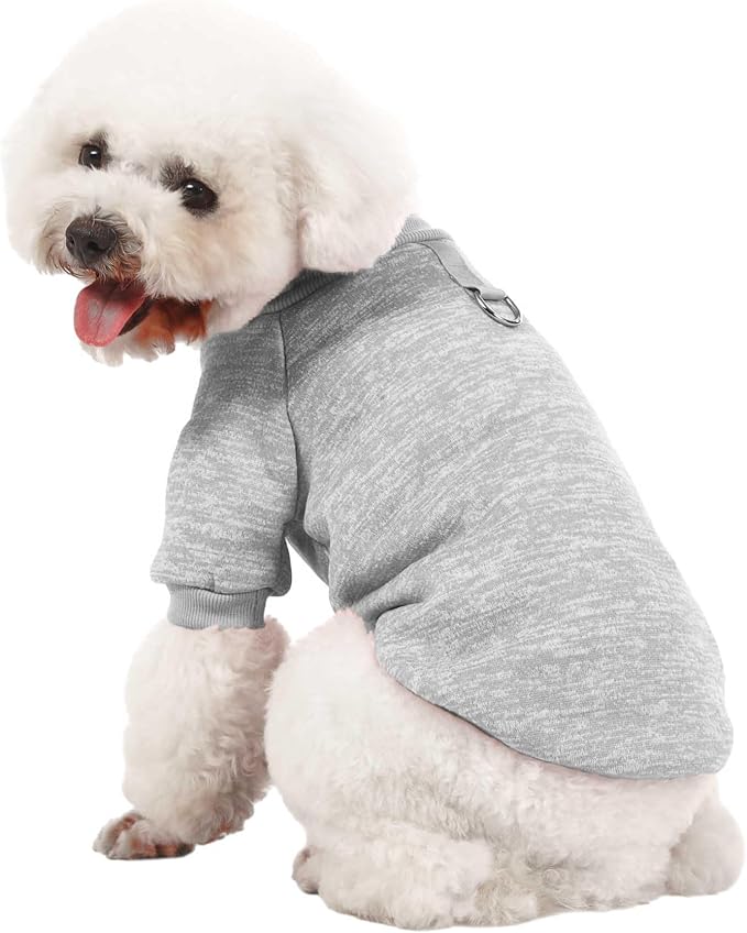 Dog Sweater, Sweaters for Small Dogs, 2, 3 Pack Warm Soft Pet Clothes for Puppy, Medium Large Cat, Dogs Girl or Boy, Dog Shirt for Winter Christmas (Buckle Grey+Navy+Blue, X-Small)