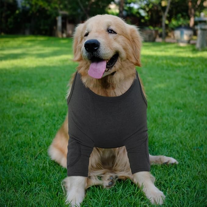 Nanaki Surgery Dog Recovery Suits for Front Legs, Dog Leg Sleeve to Stop Licking, Doggy Anti-Lick Wounds Pants, Pet Wound Cover Protective Sleeves Arm Protector for Injuries & Joint Pain
