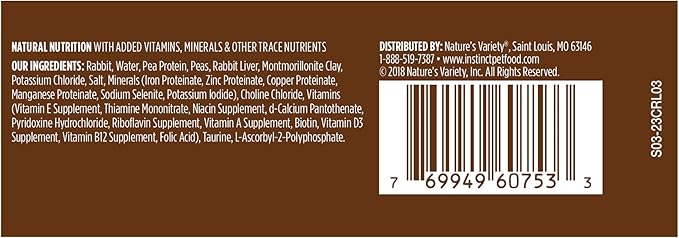 Instinct Limited Ingredient Diet, Natural Wet Cat Food, Grain Free Recipe - Real Rabbit, 5.5 Ounce (Pack of 12)