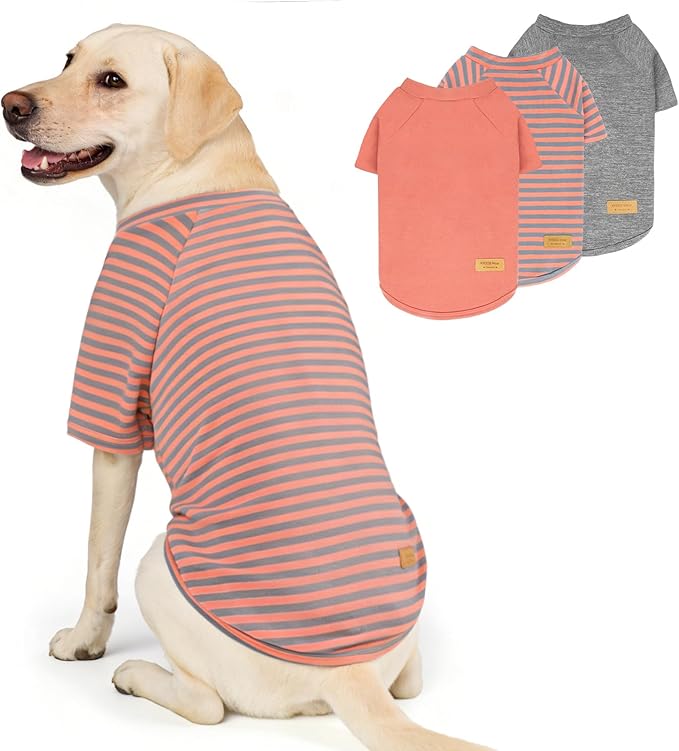 KYEESE 3Pack Dog Sweater, Soft Pet Sweatshirt Stretchy Pullover Dog Sweater for Medium Large Dogs Girl Boy, Lightweight Fleece Pet Shirt Clothes with Sleeves, 2XL