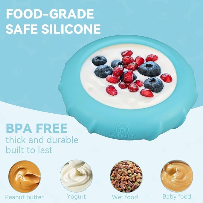 Dog Lick Bowl, Bestalk Wobbly Freeze Bowl Enrichment Feeder for Dogs, Anxiety Relief Lick Mat Puzzle Toy for Distraction, BPA Free Silicone, Dishwasher Safe(Teal,L)