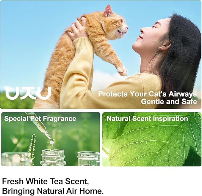 FUKUMARU Mixed Tofu Cat Litter, Strong Clumping Cat Litters, Effective Oder Control, Dust Free and Ultra Absorbent Flushable Bentonite White Tea Cat Litter, Direct to Toliet, 12 LB(2 Packs)
