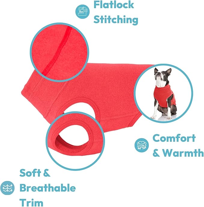 Gooby Microfiber Stretch Fleece Vest Dog Sweater - Olive Green, X-Large - Warm Pullover Microfiber Fleece Dog Jacket for Small to Large Dogs