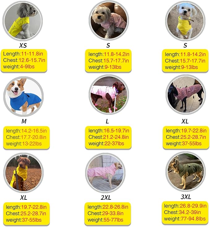 Adjustable Waterproof Dog Raincoat for Dogs,Lightweight Pet Rain Jacket Puppy Clothes with Reflective Strip for Small Medium Large Dogs (Red, Large)