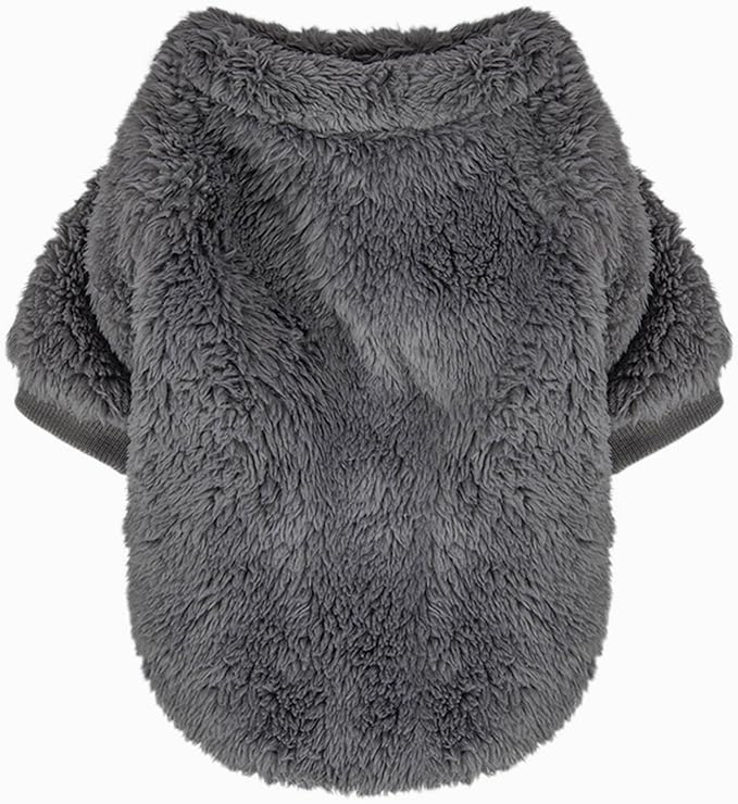 Dog Sweaters Clothes Coat for Small Dogs Boy or Girl Cat Puppy Coat Sweatshirts Soft Warm Fluffy Winter Jacket Apparels (Sky Blue,Navy,Dark Grey, XX-Large)