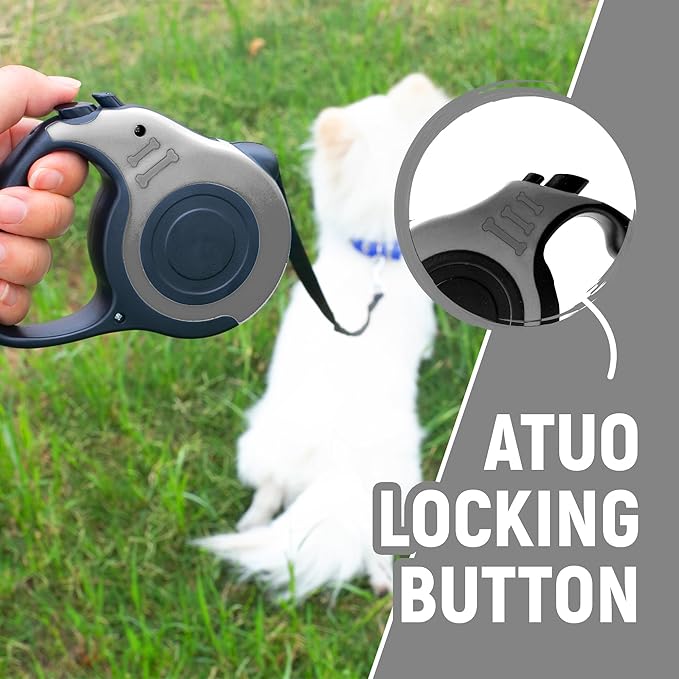 LIEVUIKEN Retractable Dog Leash Automatic Telescopic Tractor Dog Tape, Pet Tape 10/16 FT Durable and Convenient, with Non-Slip Handle, Suitable for Small and Medium-Sized Dogs