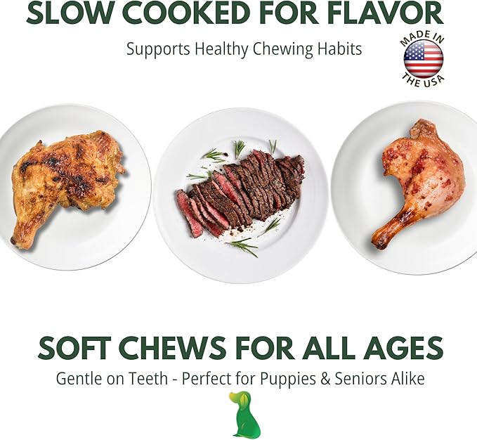 Loving Pets Natural Value Chicken Sausages - Soft Jerky Dog Treats for Large & Small Breeds - Healthy Gluten, Wheat, Soy & Grain Free Pet Treats for Dogs