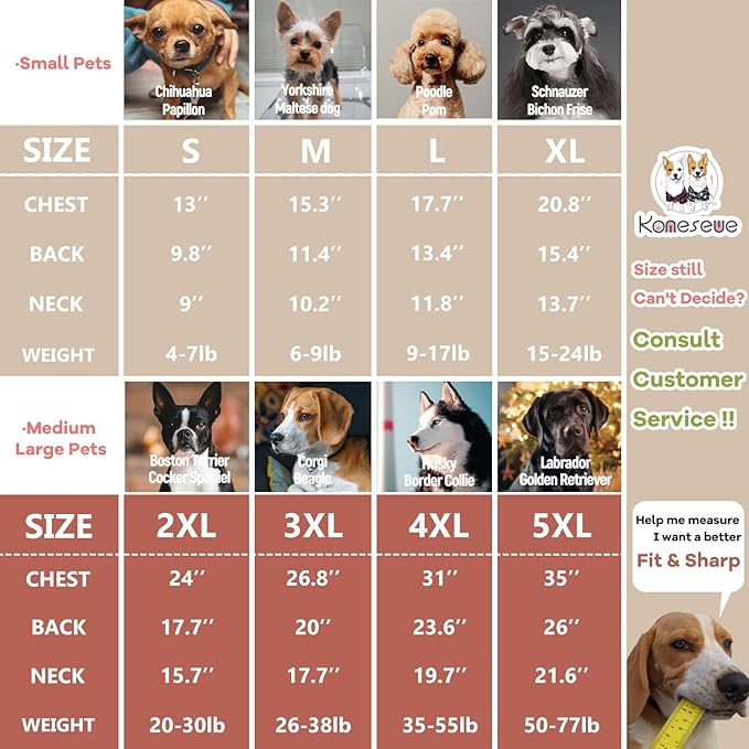 Koneseve Dog Hoodie Fleece, Cat Sweater Warm with Pocket - Soft Clothes for Daily Wear, Basic Hooded Sweatshirts, Winter Coat Clothing, Comfort Tee Shirt Fit for All Breeds Pet - Beige - 5XL