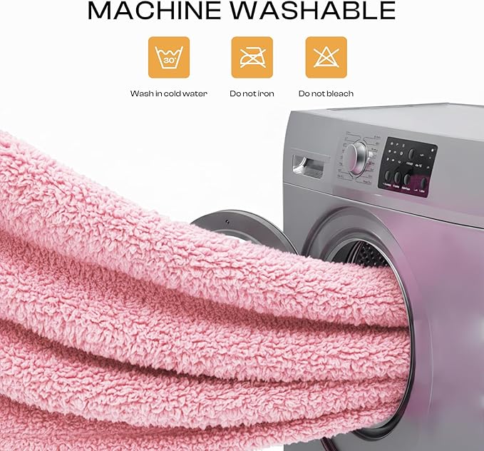 Luciphia 1 Pack 3 Calming Dog Blanket Fluffy Premium Fleece Pet Blankets Soft Sherpa Throw for Dogs Puppy Cat Pink Large (41" x31")