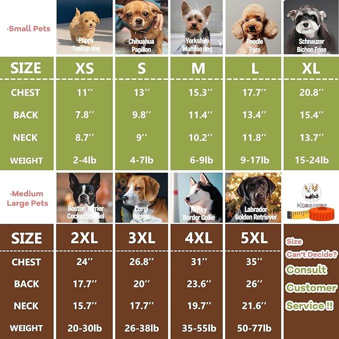 Koneseve Dog Shirts 2 Pack Soft Tee Comfortable Pet Clothes for Small Pets Brown & Avocado Green XS