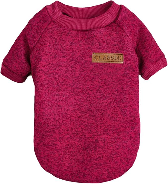 Jecikelon Dog Clothes Dogs Sweater Soft Puppies Clothing Winter Puppy Sweaters Warm Outfit for Dogs Small XXS XS Cat Apparel (Wine red, XXS)