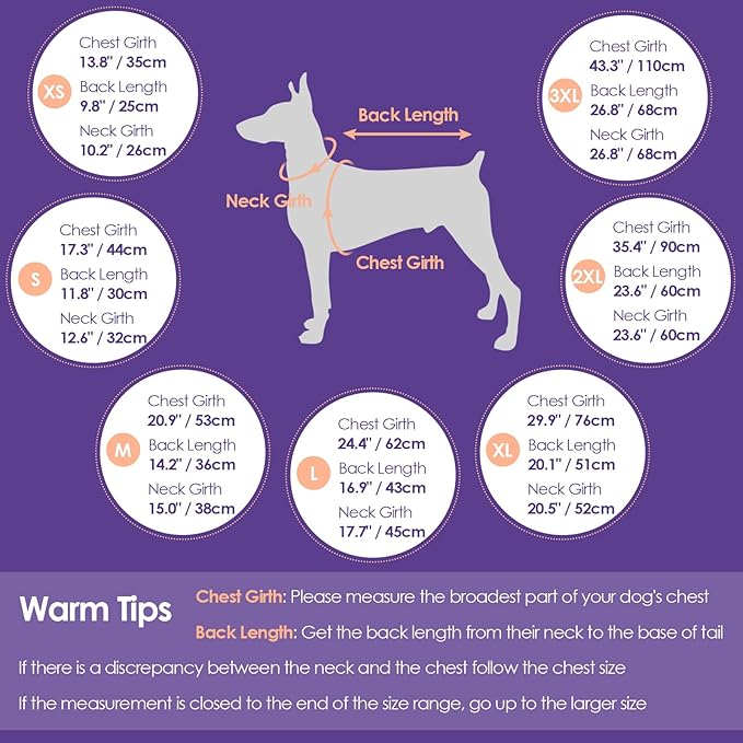 SUNFURA Dog Coat, Warm Dog Jacket with Harness Built in, Waterproof Pet Winter Coat Snowsuit with Zipper, Reflective Fleece Jacket for Extra Large Dogs, Weimaraner, Blue XXL