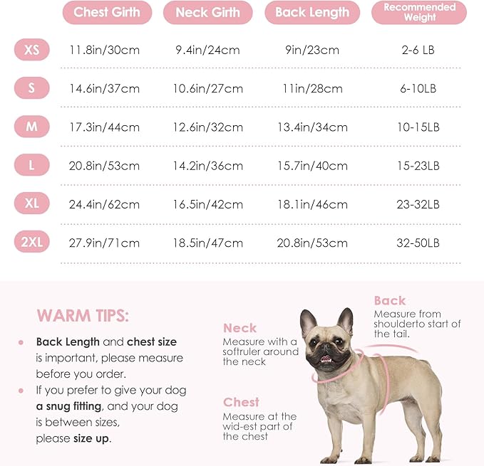 KOESON Large Dog Sweater, Warm Christmas Dog Sweaters for Large Dogs, Cable Knit Sweater for French Bulldog, Pug, Corgi, Boston Terrier, Easy On Xmas Sweaters for Dogs, Pink, L