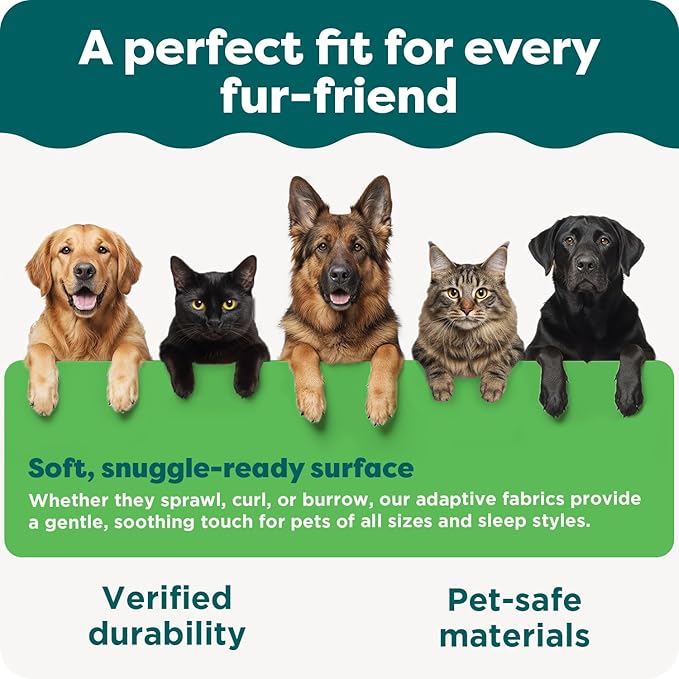 Furhaven 30" Round Calming Donut Dog Bed for Medium/Small Dogs, Refillable w/ Removable Washable Cover, For Dogs Up to 45 lbs - Shaggy Plush Long Faux Fur Donut Bed - Gray, Medium