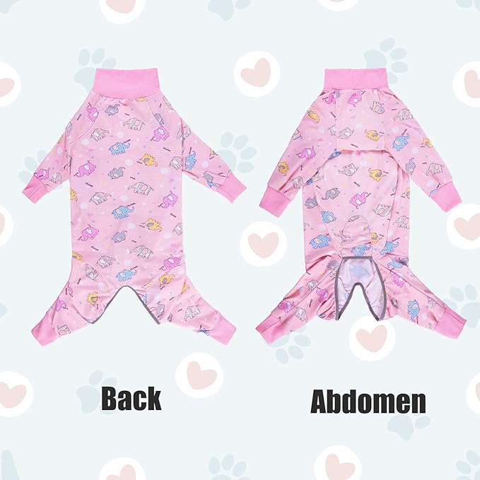 Dog Recovery Suit After Surgery Female Male, Medium Large Dog Neuter Shirt Cone Alternatives Prevent Licking Surgical Onesies (Elephant, 6XL)