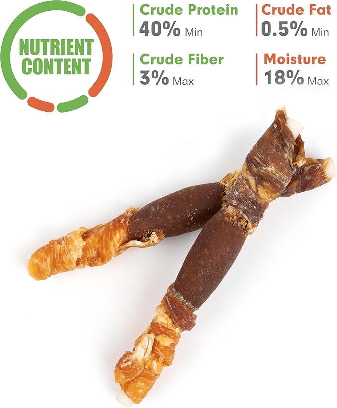 MON2SUN Dog Treats, Triple Flavor 5 Inch Chicken Liver Duck and Chicken Wrapped Rawhide Snacks for Small and Medium Dogs, 31.75 Oz (45 Count-Pack of 1)