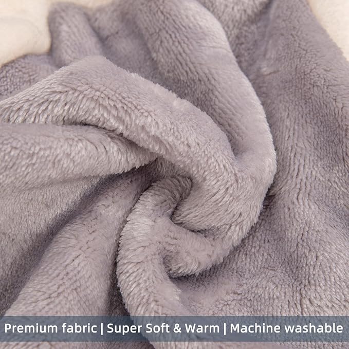 FabriCastle Dog Hoodie Sweater for Small Dogs Boy and Girl, Small Dog Clothes XS XXS Puppy Sweatshirt, Pet Outfit, Cat Clothing Super Soft Warm Snap On Closure (Lightgrey-Cream, Medium)