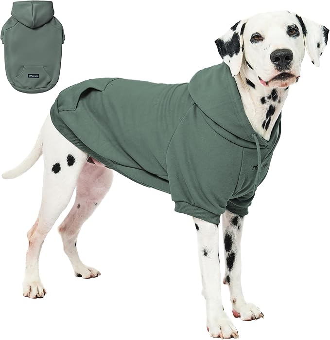 Tuff Pupper Dog Hoodie | Premium Quality Insulated Fabric | Ultra Soft Interior for Superior Comfort | Elastic Cuffs & Drawstring for Warmth | Stretch Fit Suitable for All Breeds (Teal, XL)