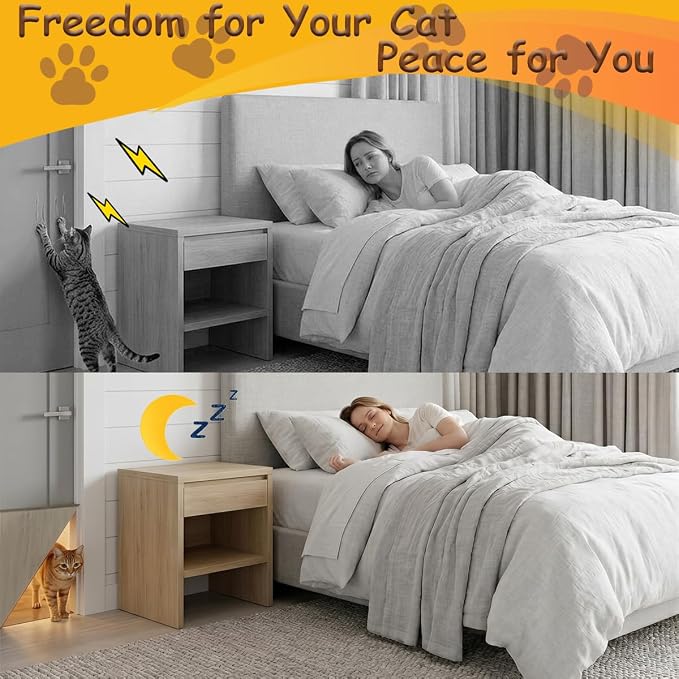 Cat Door Interior Door Hinges Cat Door Corner Hinge Kit Clears the Floor-L | Indoor Cat Door Fits Hollow Doors and Solid Core Cat Doors Easy DIY Install Without Striking the Floor Functional