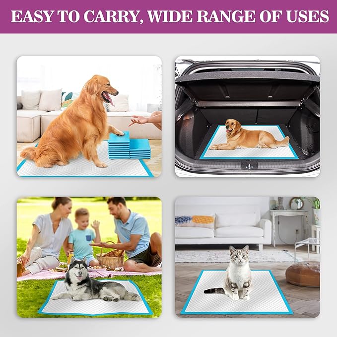 IMMCUTE Dog Pee Pads Extra Large 28"x34", X-Large Training Puppy Pee Pads Super Absorbent & Leak-Proof, XL Disposable Pet Piddle Pad and Potty Pads for Dogs, Puppies, Doggie (18 Count)
