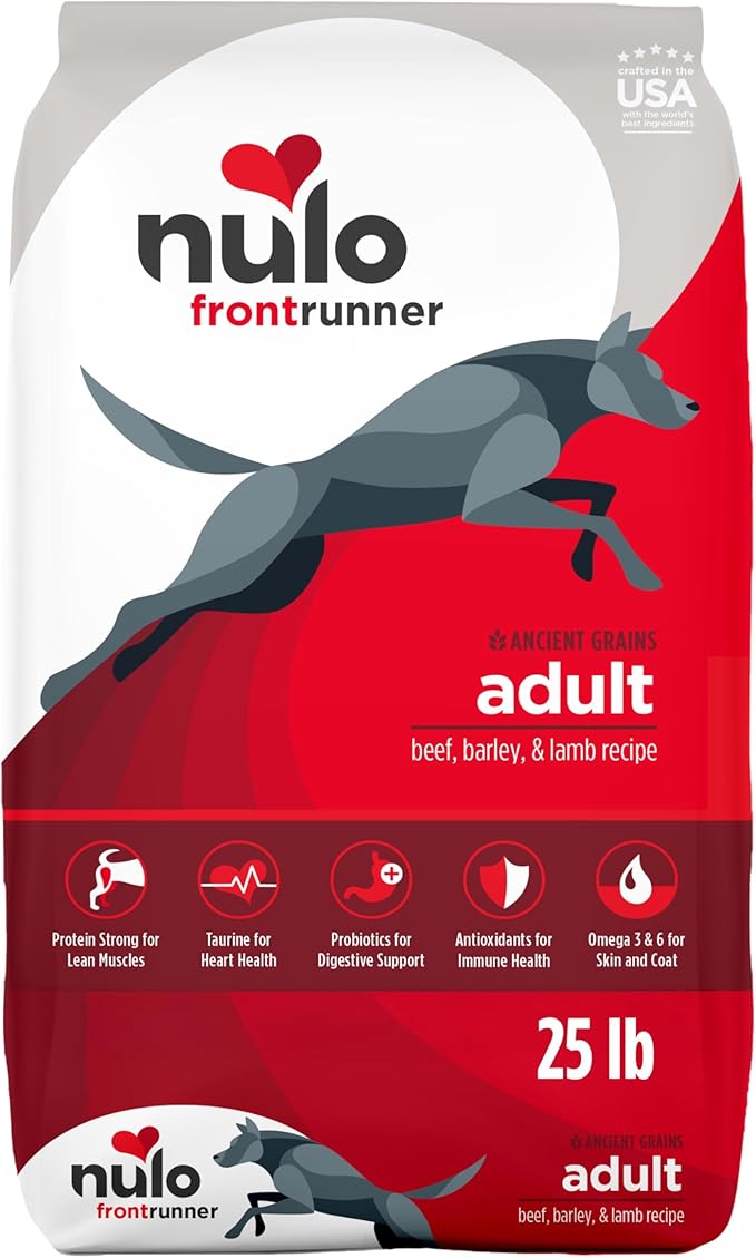 Nulo Frontrunner Ancient Grain Kibble Beef, Barley, & Lamb Recipe for Dogs 25 lb
