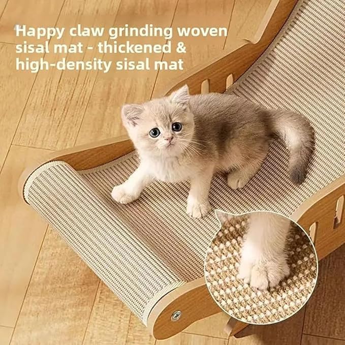 2026 Upgrade Cat Recliner Scraper Board, 23.6" Large 2 in 1 Cat Scratch Board, Anti-Scratch Cat Sisal Chair for Indoor Cats Hammock, Wear-Resistant Scratching Pad Lounges (C, Medium for Within 22IB)