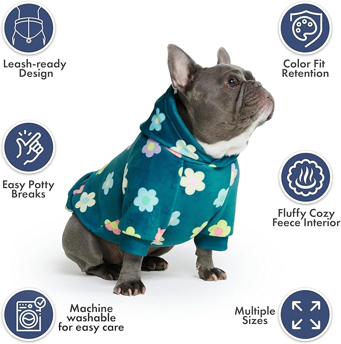 Spark Paws Dog Hoodie – Premium Dog Sweater for Small, Medium, and Large Dogs | Warm Outfits for French Bulldogs, Pitbull, Puppy, Winter Jacket Alternative - Daisy - 2XL