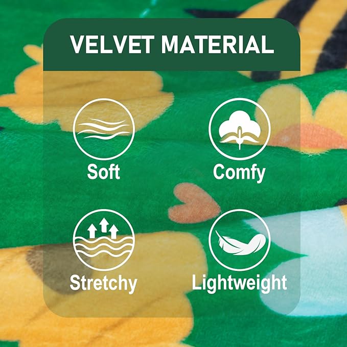 KYEESE Dog Pajamas Stretchy Pets Pjs Dog Pajamas Small Sized Dogs Velvet Pet Jammies Coat Comfy Dogs Clothes Soft Pet Onesie Costume Little Bee Pets Pjs, X-Large