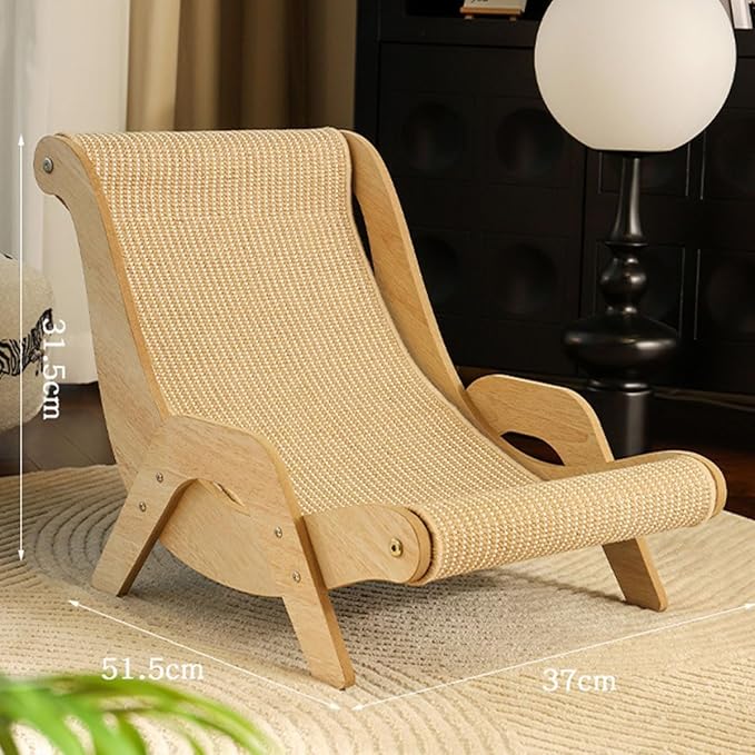 2026 Upgrade Cat Recliner Scraper Board, 23.6" Large 2 in 1 Cat Scratch Board, Anti-Scratch Cat Sisal Chair for Indoor Cats Hammock, Wear-Resistant Scratching Pad Lounges (A, Small for Within 19.8IB)