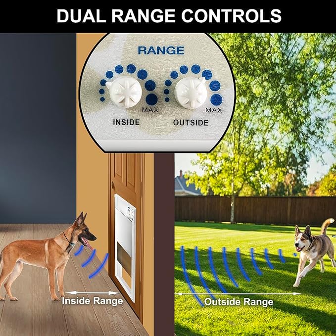 Power Pet Smart Automatic Electronic Pet Door by High Tech Pet (Wall Mount, Medium, Non-WiFi)
