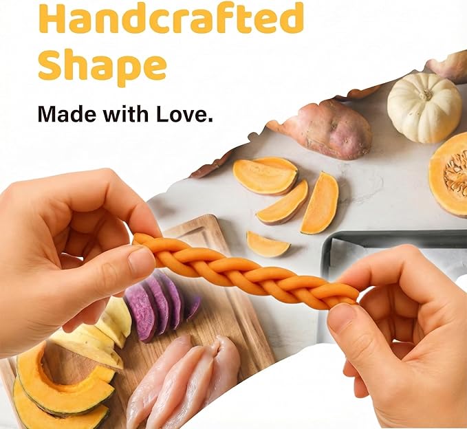 iPaw Turkey Dog Treats, All Natural Human Grade Dog Treat, Suitable for Training chew, US Sourced Raw Material, Hypoallergenic, Rawhide Alternative, Braided Stick (Duck Liver)